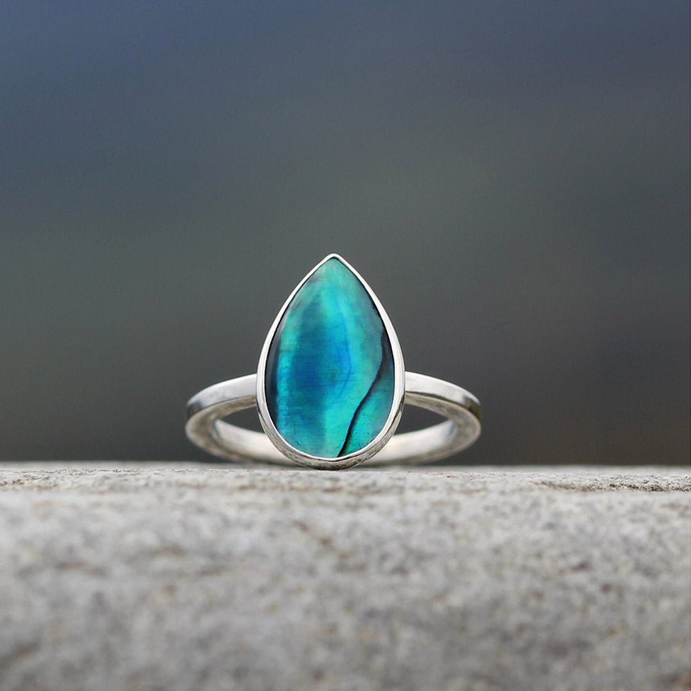 Sterling Silver and Paua Shell Ring