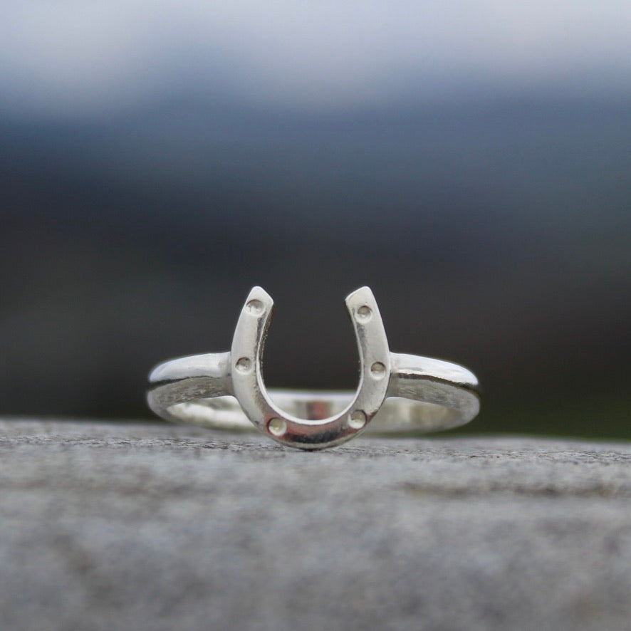 Sterling Silver Scottish Lucky Horseshoe Ring