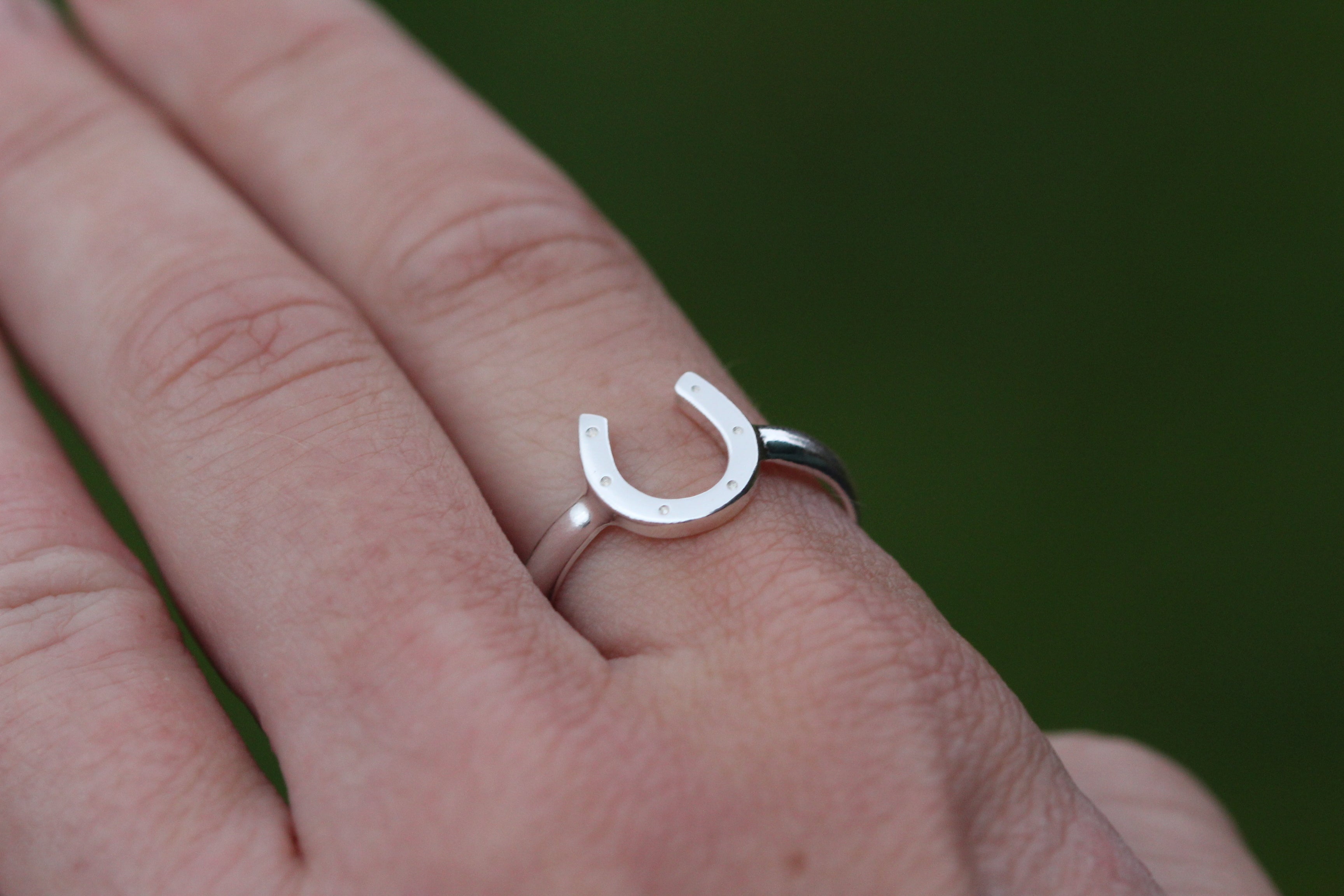 Sterling Silver Scottish Lucky Horseshoe Ring