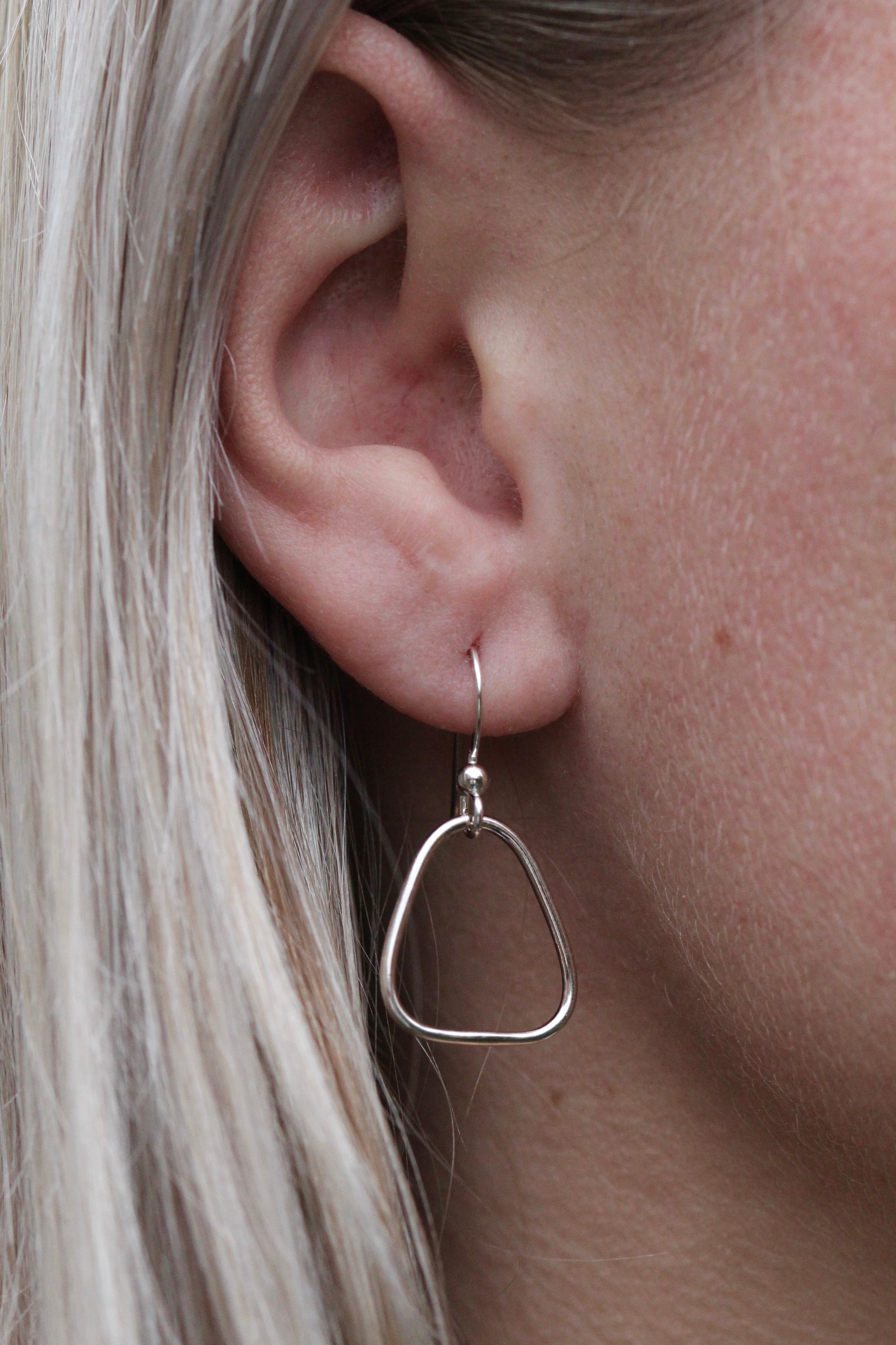 Sterling Silver Wonky Drop Earrings