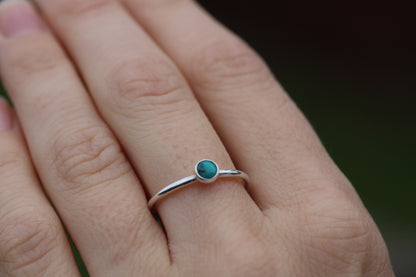 Sterling Silver Mini Stone Stacking Gemstone Ring