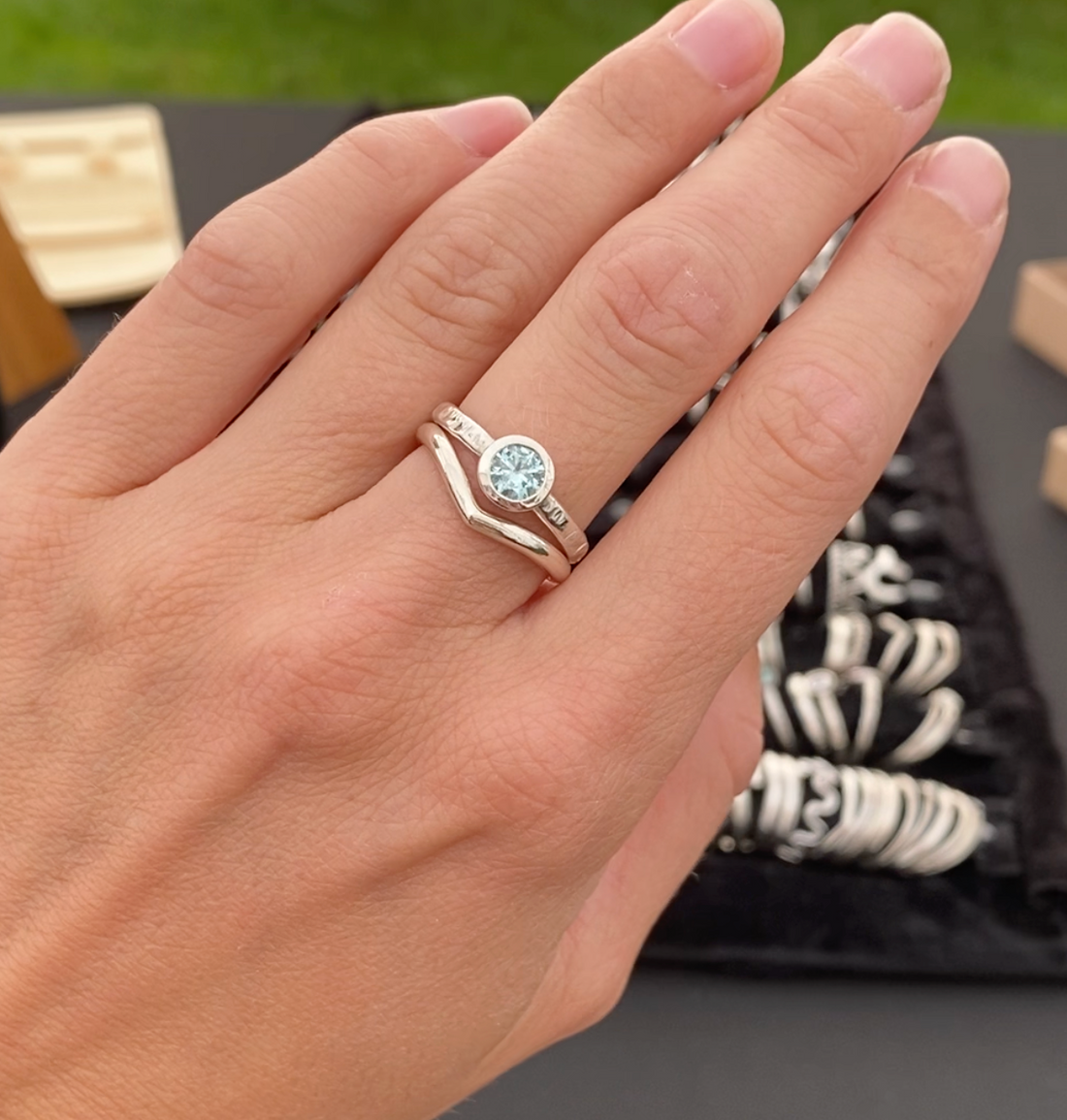 Sterling Silver Wishbone V Shaped Ring