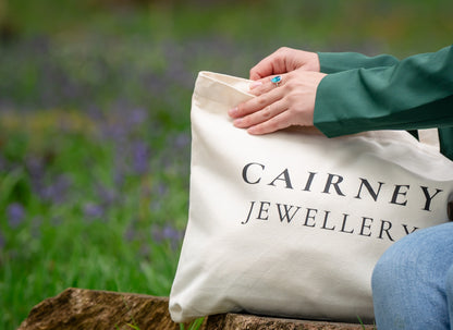 Large Canvas Zipper Tote Bag in Natural Cotton